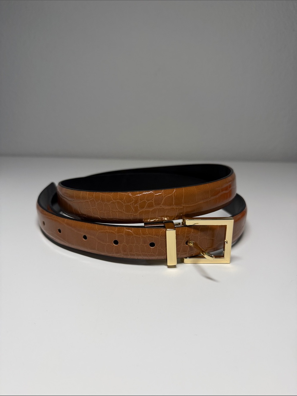 Liz Claiborne Womens Belt In Cognac | Sz 3X